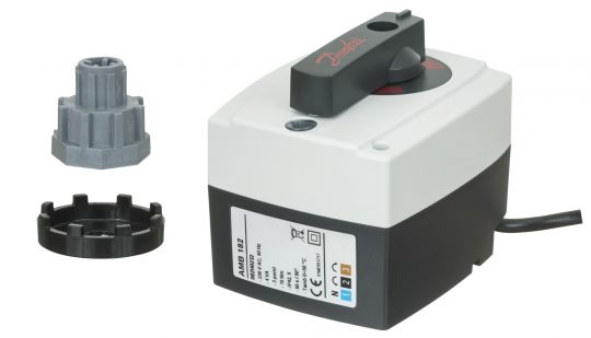 Danfoss 082H0228 - Электрический привод для поворотных клапанов HRB,HRE,HFE тип AMB 162 с импульсным сигналом управления, 5 НМ 230 Вольт , скорость перемещения - 120 секунд на 90° , с концевым выключателем