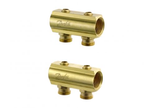 Danfoss 088U0548 - Распределительный коллектор типа FHF с запорным вентилем, конфигурация 8+8