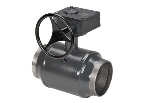 Danfoss 065N1123 - JIP WW Кран шаровой полнопроходной Ду50 Ру25 червячный редуктор, корпус - сталь P235GH